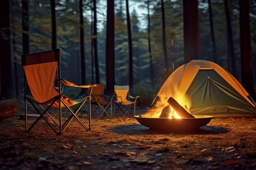 燃料木柴室外野外篝火晚会摄影图 摄影图