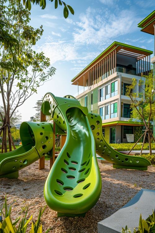 住宅区户外游乐场摄影图 海报设计 下载请至来源处